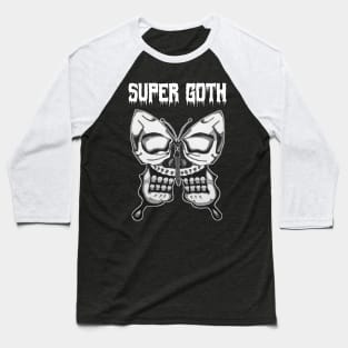 Super goth butterfly with skull Baseball T-Shirt